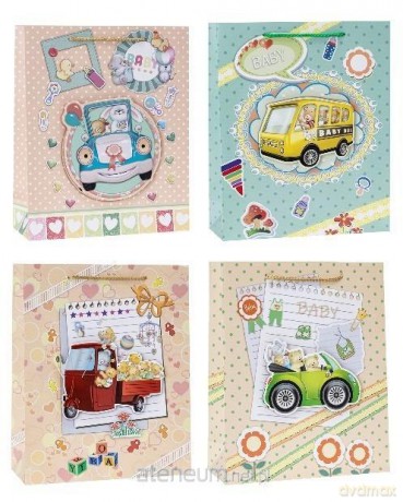 Torebka ozdobna pop-up 18x23x8cm mix ROZETTE
