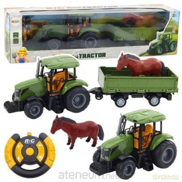 Traktor z przyczepą i koniem R/C