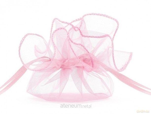 Woreczki z organzy różowy 25cm 10szt