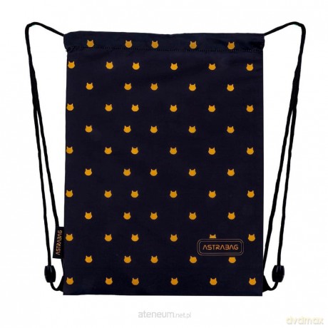 Worek na obuwie Astrabag Fluffy Kitty Blacka AD1
