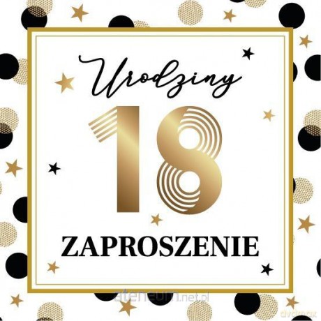 Zaproszenie Urodziny 10szt