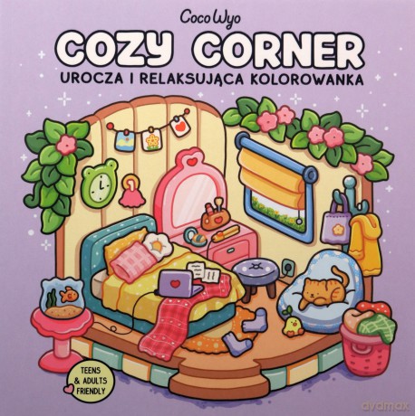 Cozy Corner. Urocza i relaksująca kolorowanka - Coco Wyo [KSIĄŻKA]