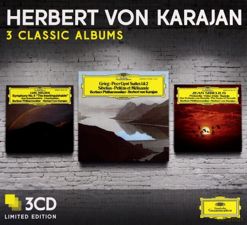 Herbert Von Karajan: 3 Classic Albums: Sibelius, Grieg, Nielsen [3CD]
