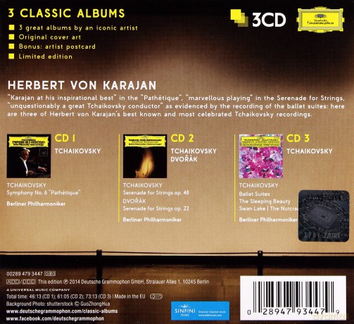 Herbert Von Karajan: 3 Classic Albums:Tchaikovsky [3CD]