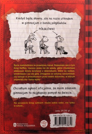 Dziennik cwaniaczka 1 - Jeff Kinney [KSIĄŻKA]