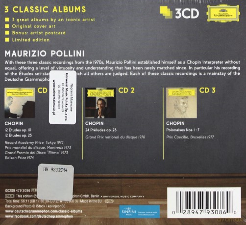 Maurizio Pollini: 3 Classic Albums [3CD]