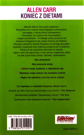 Koniec z dietami. Jedz to co lubisz bez tycia - Allen Carr [KSIĄŻKA]