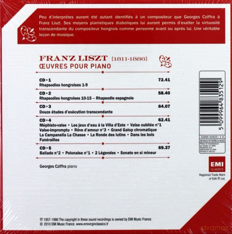 Liszt: Piano-Cziffra/Lim [5CD]