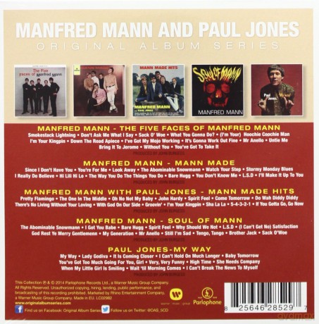 Manfred Mann And Paul Jones: Original Album Series [5CD]