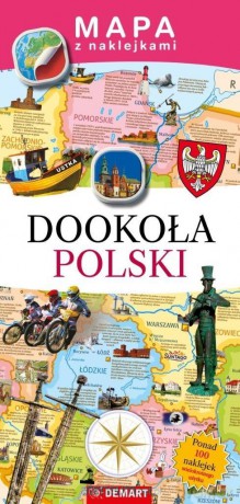Mapa z naklejkami Dookoła Polski [KSIĄŻKA]