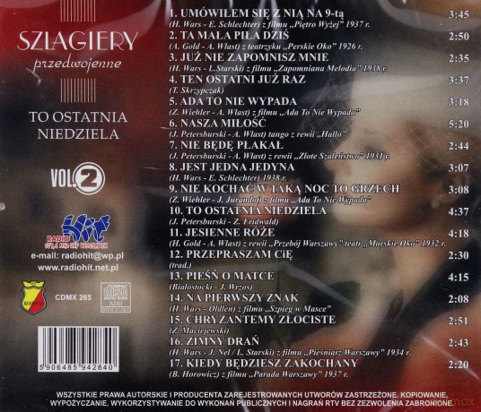 Szlagiery Przedwojenne Vol.2 [CD]