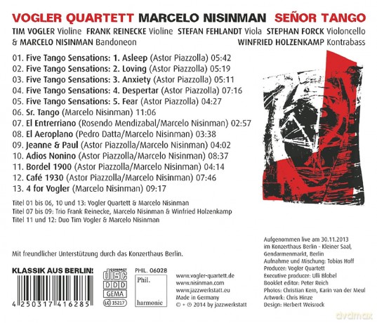 Vogler Quartet: Sensor Tango [CD]
