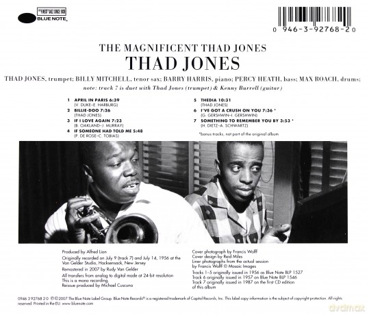 Thad Jones: The Magnificent Thad Jones (RVG) [CD]