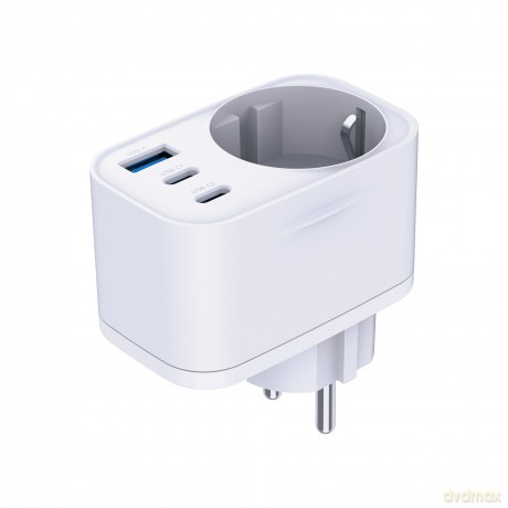 3mk Comfort Charger GaN 30W QC PD PPS 2C1A1S White