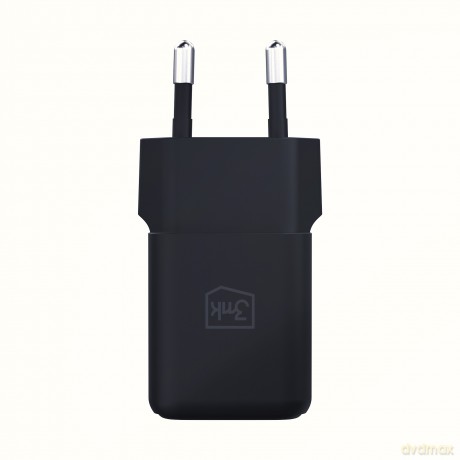 3mk Hyper GaN Charger 20W QC4+ PD PPS USB 1A1C Black EU