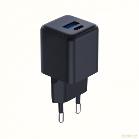 3mk Hyper GaN Charger 20W QC4+ PD PPS USB 1A1C Black EU