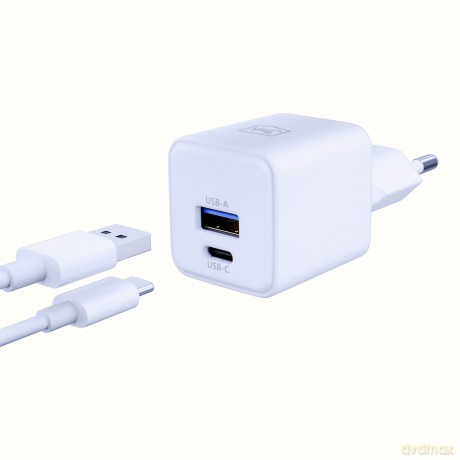 Accessories -3mk Hyper GaN Charger 20W QC4+ PD PPS USB 1A1C White EU