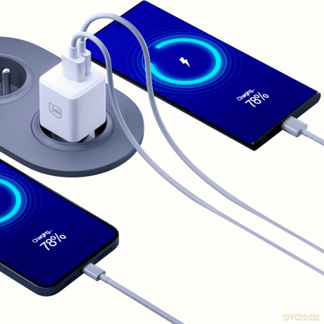 Accessories -3mk Hyper GaN Charger 20W QC4+ PD PPS USB 1A1C White EU