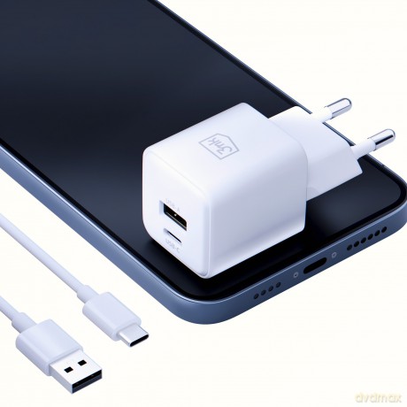 Accessories -3mk Hyper GaN Charger 20W QC4+ PD PPS USB 1A1C White EU