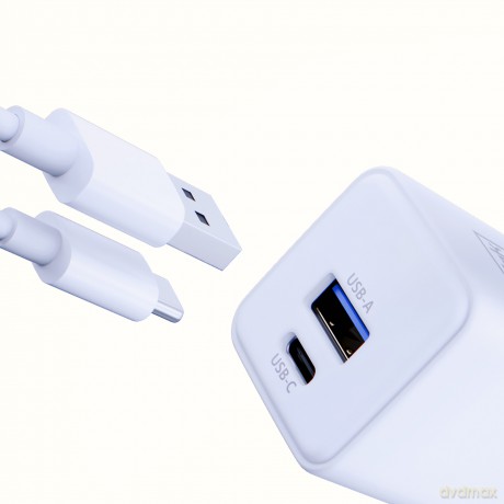 Accessories -3mk Hyper GaN Charger 20W QC4+ PD PPS USB 1A1C White EU