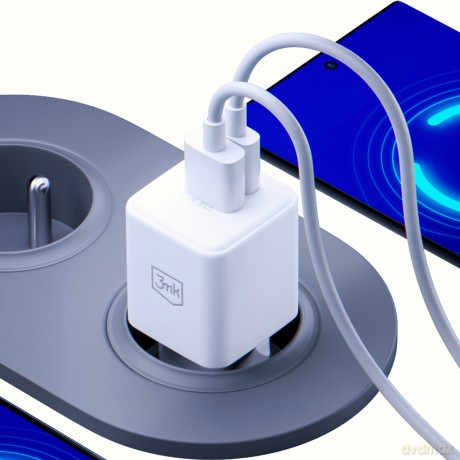 Accessories -3mk Hyper GaN Charger 20W QC4+ PD PPS USB 1A1C White EU