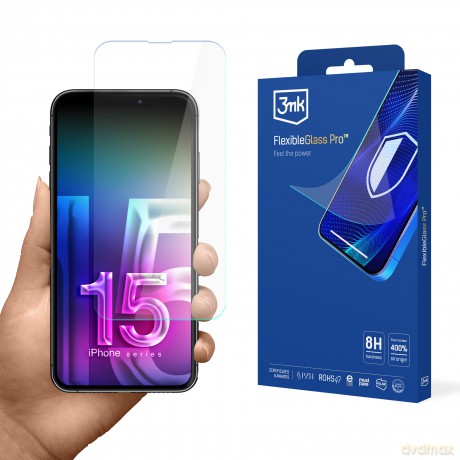 Apple iPhone 15 - 3mk FlexibleGlass Pro v2.0