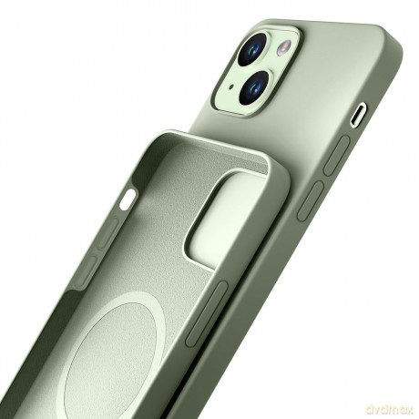 Apple iPhone 15 - 3mk Hardy Silicone MagCase Green