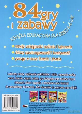 84 gry i zabawy 4-6 lat - Piotr Kozera [KSIĄŻKA]