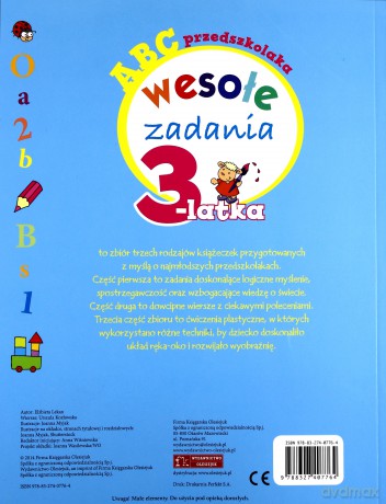 ABC przedszkolaka. Wesołe zadania 3-latka - Elżbieta Lekan [KSIĄŻKA]