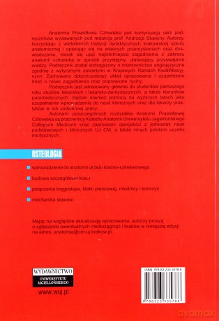 Anatomia prawidłowa człowieka. Osteologia. Podręcznik dla studentów i lekarzy - Jerzy Walocha (red.) [KSIĄŻKA]