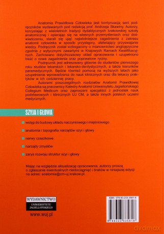 Anatomia prawidłowa człowieka. Szyja i głowa. Podręcznik dla studentów i lekarzy - Jerzy Walocha (red.) [KSIĄŻKA]