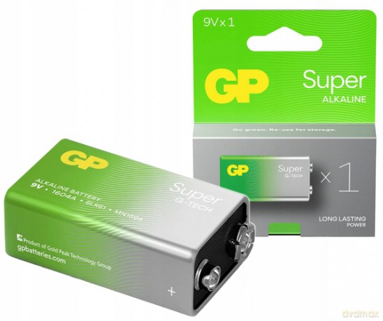 Bateria alkaliczna 6LR61 9V GP SUPER 1szt. (G-TECH)
