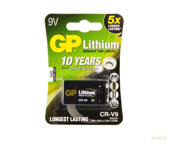 Bateria litowa GP LITHIUM 9V L522/LA522/6F22 blister 1 szt.