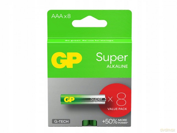Baterie alkaliczne LR03/AAA GP SUPER 8szt. (G-TECH)