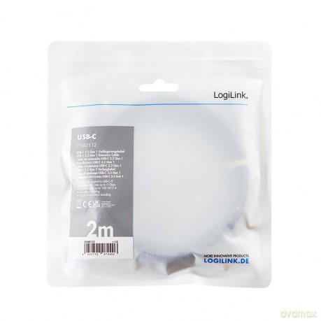 Kabel USB3.2 Gen1 TypeC do USB-C/F, PD, 2m [KABEL]