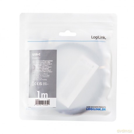 Kabel USB3.2 gen2 TypeC do USB-C/F, PD, 1m [KABEL]