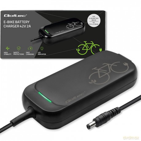 Ładowarka do roweru skutera elektrycznego 36V | 42V | 2A | 5.5*2.5 + wodoodporna + kabel zasilający