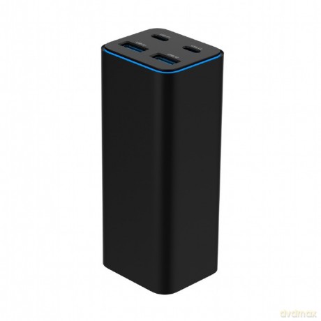 Ładowarka uniwersalna 100W GaN 2xUSB-A 2xUSB-C szybkie ładowanie czarna