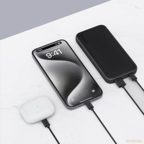 PB-Y46 Power Bank | 10000 mAh | 15W | 2xUSB | LED | kabel USB-C