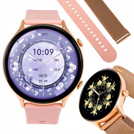 Smartwatch X19 Bluetooth różowy