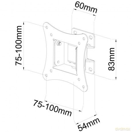 Uchwyt ścienny do TV 13-30cali LED/LCD 15kg obrotowy uchylny