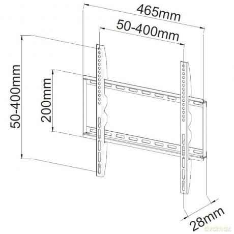 Uchwyt ścienny do TV 23-55cali LED/LCD 45kg slim 28mm biały