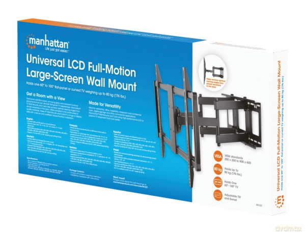 Uchwyt ścienny do TV 60-100cali LED/LCD 80kg obrotowy uchylny