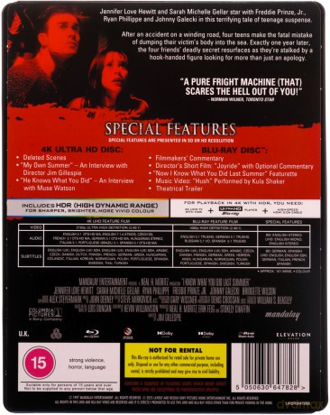 Koszmar minionego lata (steelbook) [Blu-Ray 4K]+[Blu-Ray]