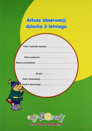 Arkusz obserwacji dziecka 3-letniego - Maria Sztrantowicz [KSIĄŻKA]