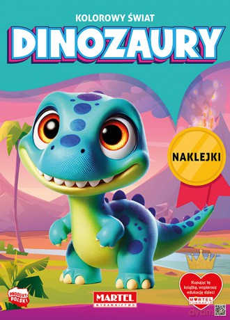 Dinozaury. Kolorowy świat. Kolorowanka z naklejkami - Katarzyna Salamon [KSIĄŻKA]