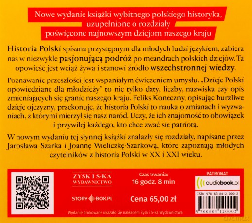 Dzieje Polski opowiedziane dla młodzieży - Feliks Koneczny, Jarosław Szarek, Joanna Wieliczka-Szarkowa [AUDIOBOOK]