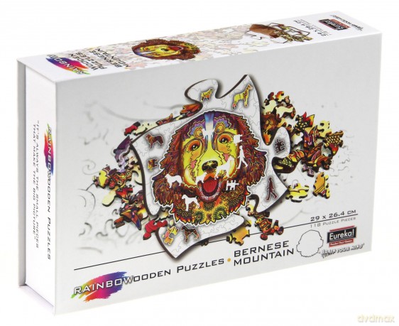 EUREKA 118 el. drewniane kolorowe Berneński Pies Pasterski [PUZZLE]