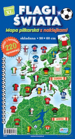 Flagi świata Mapa piłkarska z naklejkami [KSIĄŻKA]