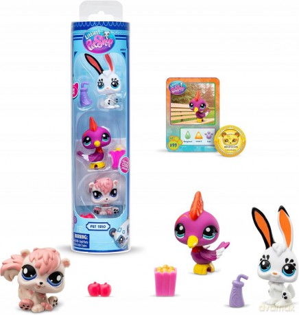 Littlest Pet Shop 3-pak Zwierzątek Park Pets [FIGURKA]